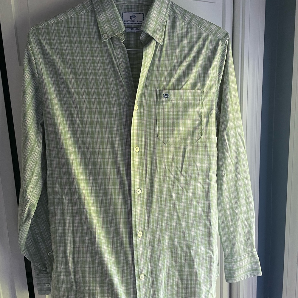 Southern Tide Green Performance Button Down S - image 1